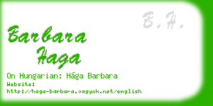 barbara haga business card