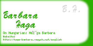 barbara haga business card